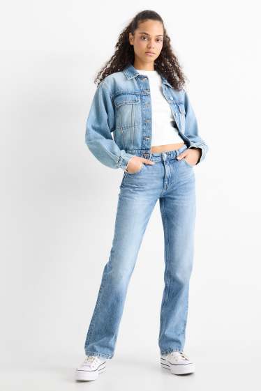 Femmes - Straight jean - low waist - jean bleu clair