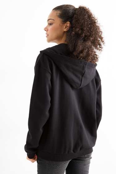 Damen - Sweatjacke mit Kapuze - schwarz