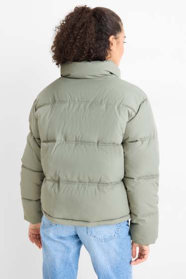 Women - Quilted jacket - light green