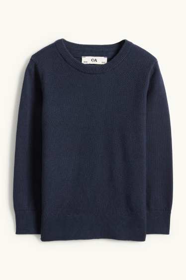 Kinder Jungen - Pullover - strukturiert - dunkelblau