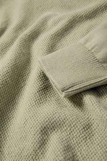 Kinder Buben - Pullover - strukturiert - hellgrün