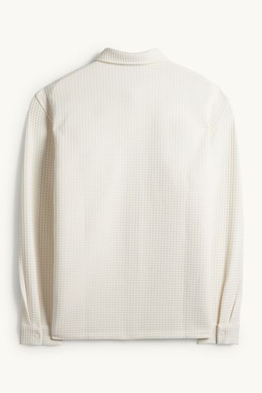 Hombre - Camisa - relaxed fit - Kent - con textura - blanco roto