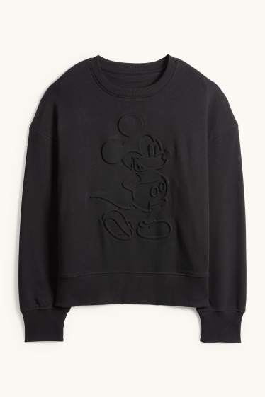 Damen - Sweatshirt - Micky Maus - schwarz