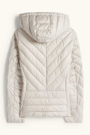 Dona - Jaqueta embuatada amb caputxa - gris clar