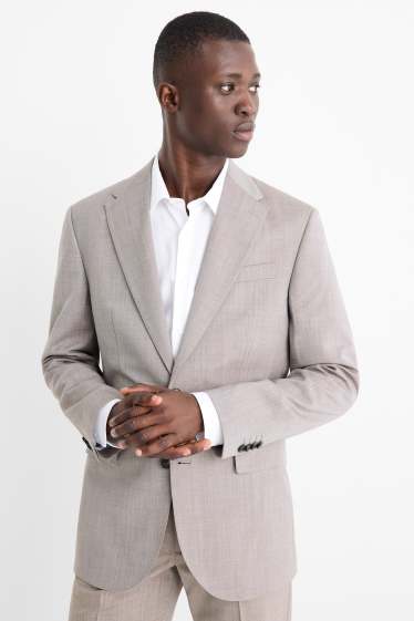 Hommes - Veste de costume en laine - regular fit - gris clair