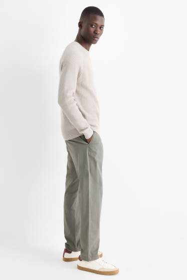 Uomo - Pantaloni chino - regular fit - verde chiaro