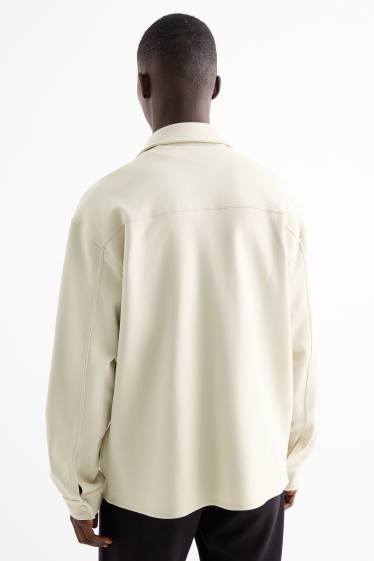 Herren - Hemdjacke - Relaxed Fit - hellbeige