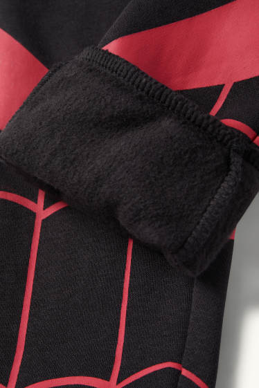 Děti - chlapci - Spider-Man - souprava - mikina s kapucí a teplákové kalhoty - 2dílná - červená/černá