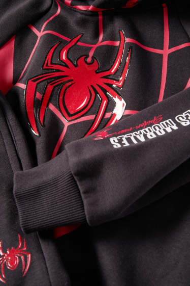 Děti - chlapci - Spider-Man - souprava - mikina s kapucí a teplákové kalhoty - 2dílná - červená/černá