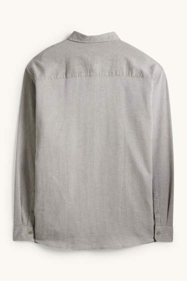 Home - Camisa - regular fit - Kent - texturada - verd