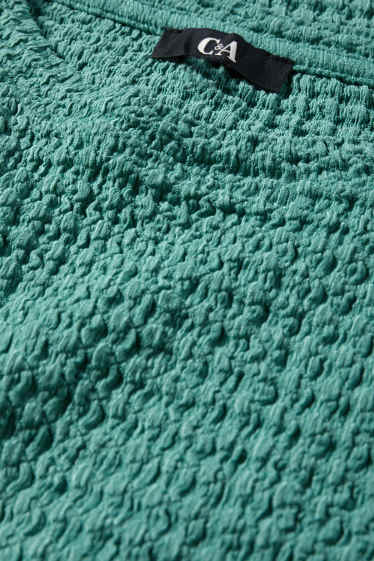 Femei - Tricou - regular fit - structurat - verde