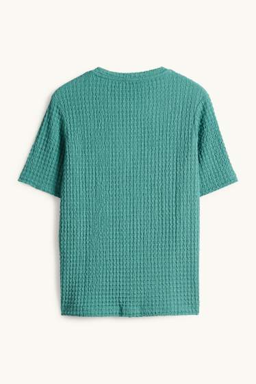 Femei - Tricou - regular fit - structurat - verde