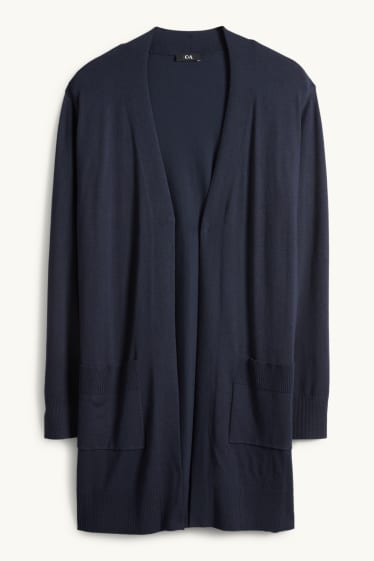 Women - Long cardigan - dark blue