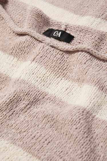 Dames - Trui - gestreept - beige