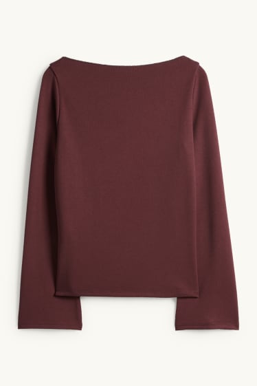 Dames - Longsleeve - regular fit - bordeaux