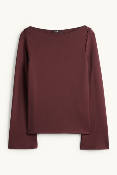 Dames - Longsleeve - regular fit - bordeaux
