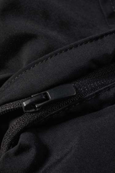 Men - Rain jacket with hood - lined - waterproof - black