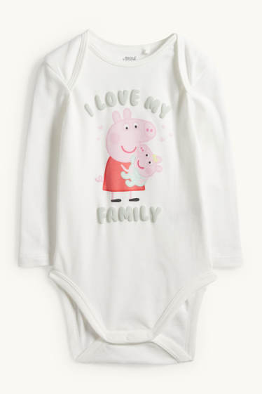 Baby: meisjes - Peppa Pig - rompertje - wit