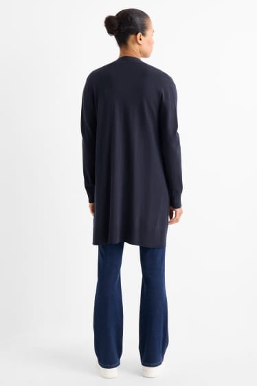 Women - Long cardigan - dark blue
