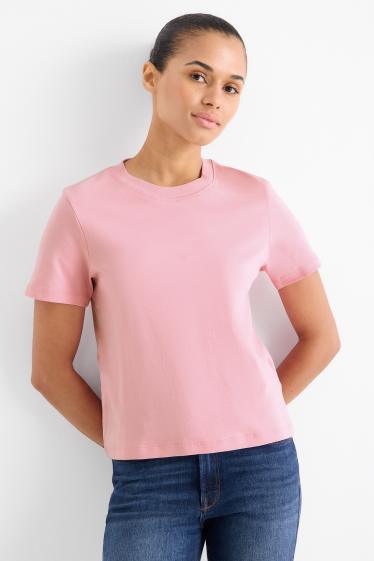 Femmes - T-shirt - slim fit - rose