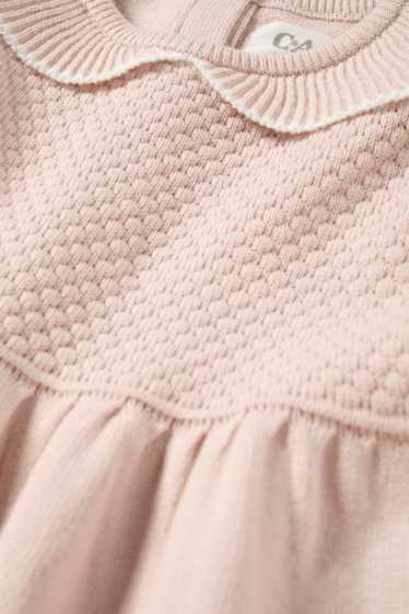 Baby Mädchen - Baby-Strick-Kleid - rosa