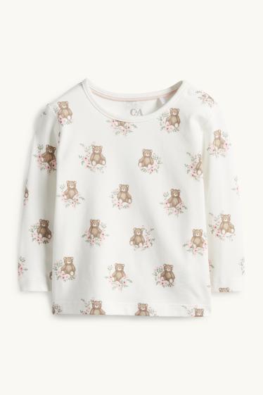 Bébés filles - Ours en peluche - tenue bébé - 3 pièces - beige clair