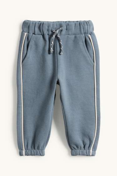 Bebeluși - băieți - Dinozaur - compleu bebeluși - reiat - 2 piese - albastru închis