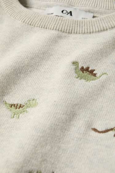 Kinderen: jongens - Dino - trui - licht beige