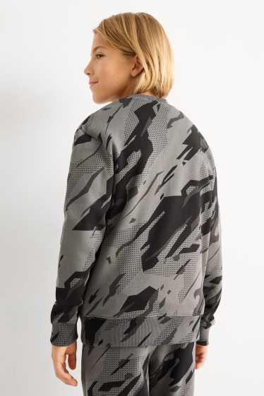 Children Boys - Sweatshirt - patterned - gray / black