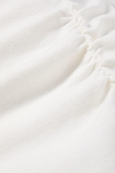 Dámské - Tričko s dlouhým rukávem - slim fit - bílá