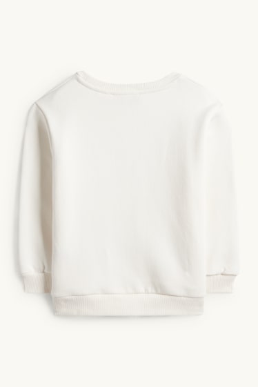 Kinder Mädchen - Kawaii - Sweatshirt - Glanz-Effekt - cremeweiß