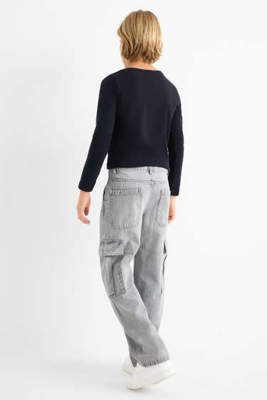 Nen - Texans cargo - texà gris clar