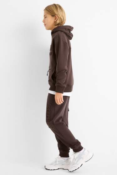 Children Boys - Cargo joggers - dark brown