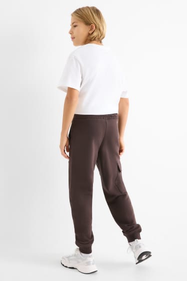 Children Boys - Cargo joggers - dark brown