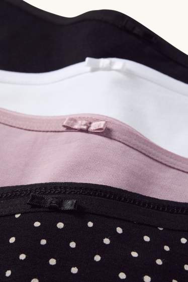 Dames - Set van 4 - hipster - zwart