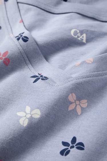 Dames - Nachthemd - met patroon - blauw