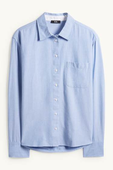 Damen - Hemdbluse - hellblau