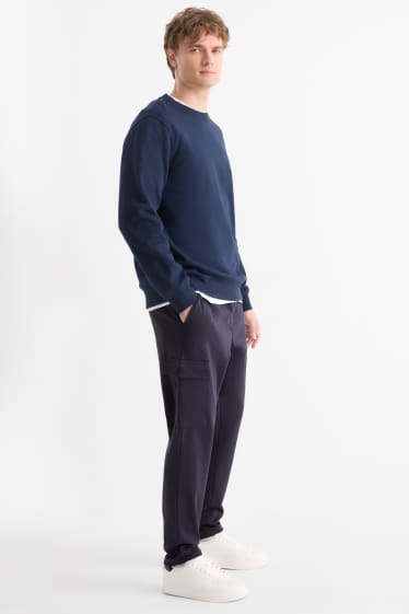 Uomo - Pantaloni sportivi cargo - blu scuro