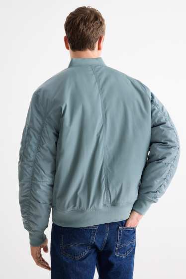 Men - Bomber jacket - lined - turquoise