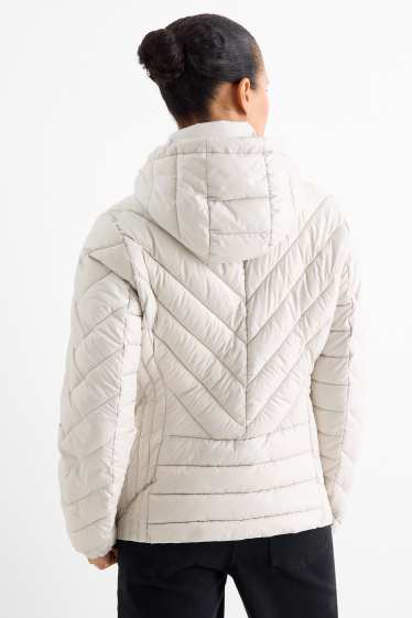 Dona - Jaqueta embuatada amb caputxa - gris clar