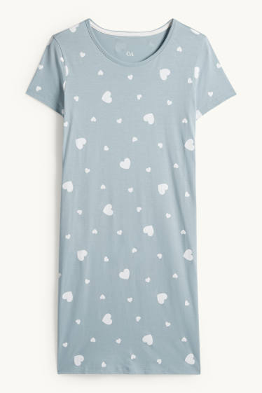 Dona - Camisa de dormir - estampada - turquesa