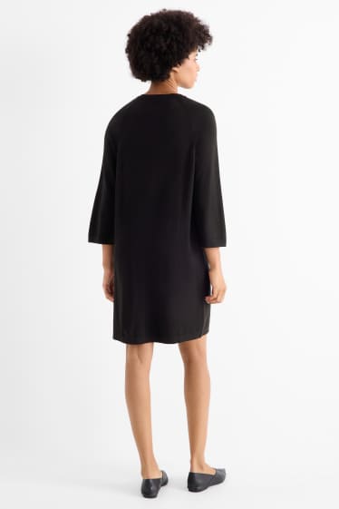 Mujer - Vestido de punto - straight fit - negro