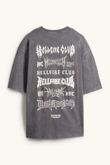 Home - Samarreta de màniga curta - oversized - Stranger Things - gris