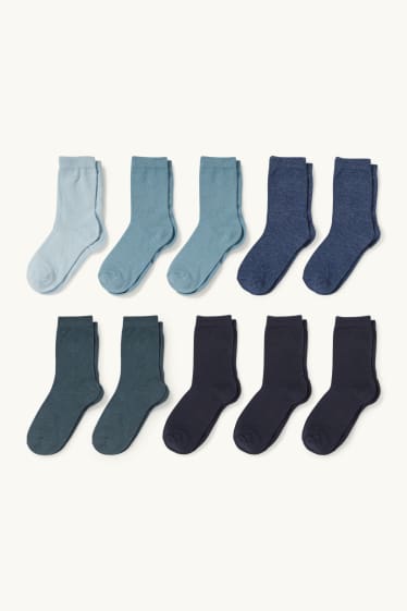 Kinder Buben - Multipack 10er - Socken - blau