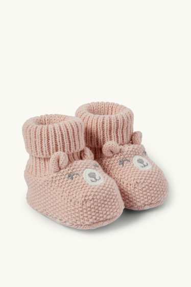 Unisex - Ursuleți - pantofi premergători pentru bebeluși - roz