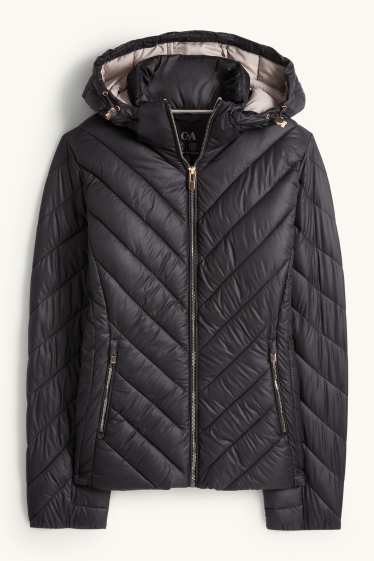 Dona - Jaqueta embuatada amb caputxa - negre