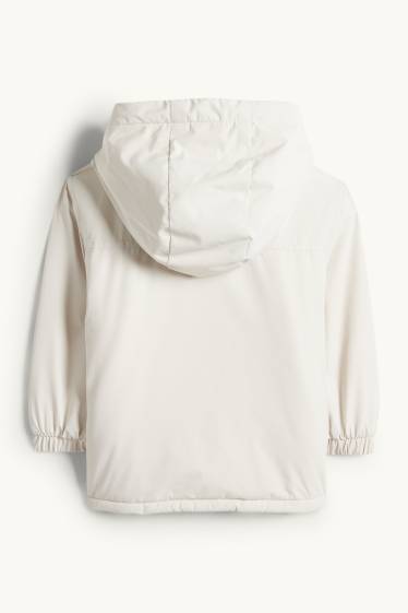 Baby Boys - Baby jacket with hood - lined - water-repellent - cremewhite
