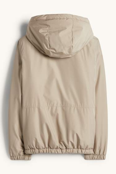 Copii - Băieți - Jachetă cu glugă - căptușită - structurată - bej