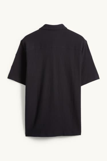 Home - Camisa - regular fit - Kent - texturada - negre