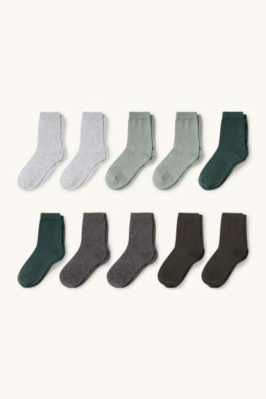 Children Boys - Multipack of 10 - socks - green